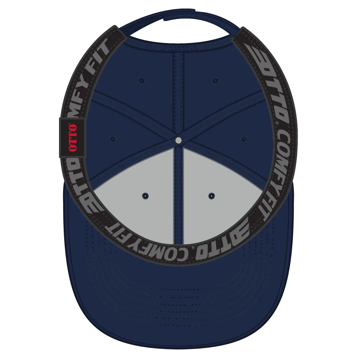 OTTO 19-1227 ’OTTO Comfy Fit’ 6 Panel Low Profile Baseball Cap - Navy - Navy / 6 1/2’’ - 7 5/8’’