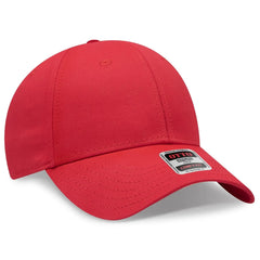 OTTO 19-1227 ’OTTO Comfy Fit’ 6 Panel Low Profile Baseball Cap - Red - Red / 6 1/2’’ - 7 5/8’’