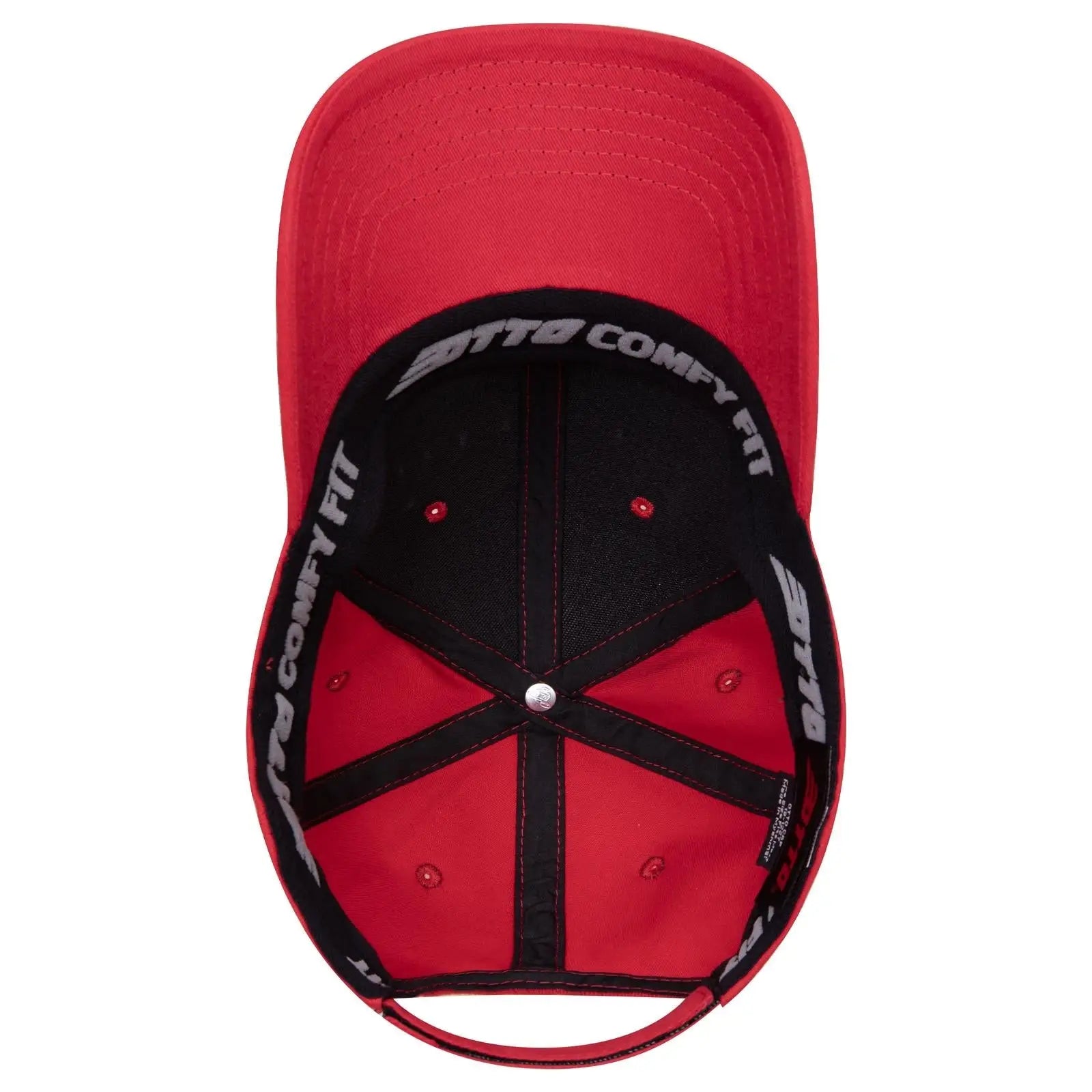 OTTO 19-1227 ’OTTO Comfy Fit’ 6 Panel Low Profile Baseball Cap - Red - Red / 6 1/2’’ - 7 5/8’’