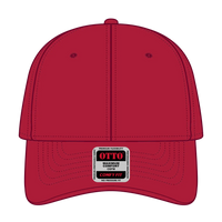 OTTO 19-1227 ’OTTO Comfy Fit’ 6 Panel Low Profile Baseball Cap - Red - Red / 6 1/2’’ - 7 5/8’’