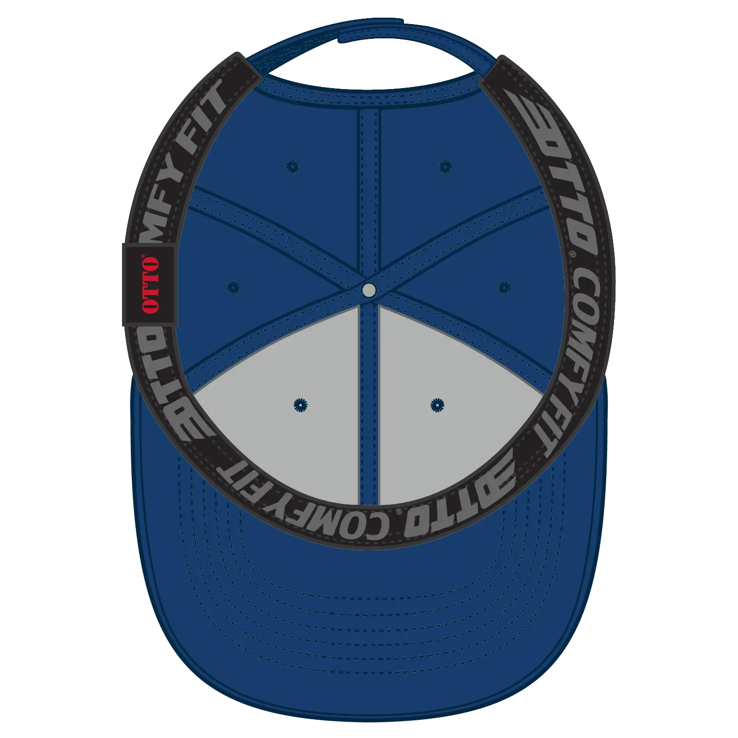 OTTO 19-1227 ’OTTO Comfy Fit’ 6 Panel Low Profile Baseball Cap - Royal - Royal / 6 1/2’’ - 7 5/8’’