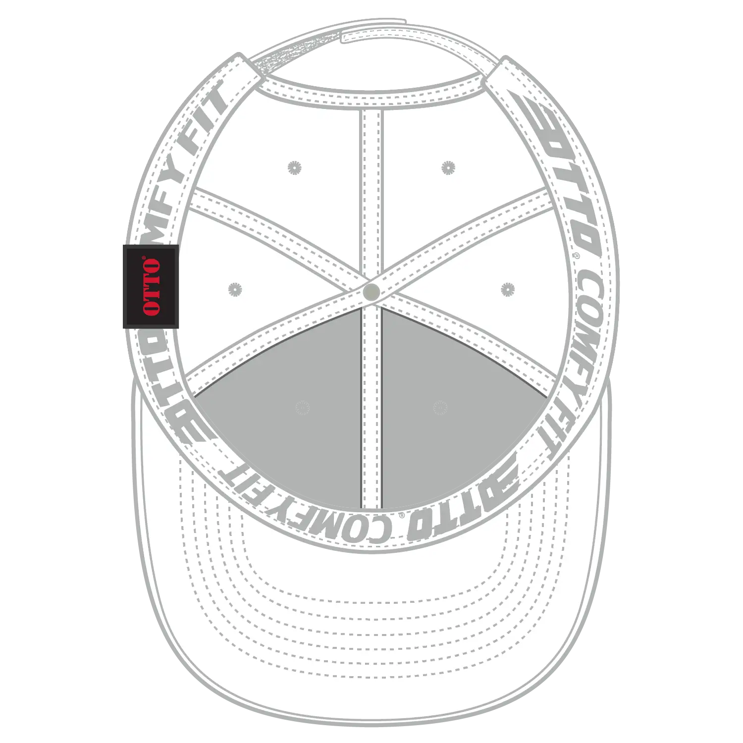 OTTO 19-1227 ’OTTO Comfy Fit’ 6 Panel Low Profile Baseball Cap - White - White / 6 1/2’’ - 7 5/8’’