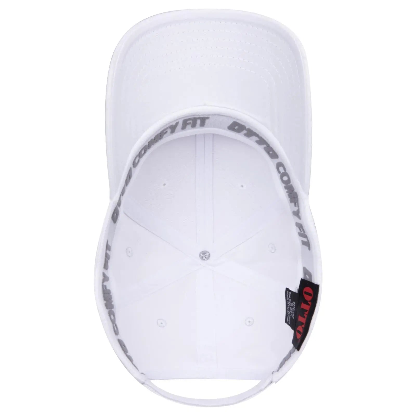 OTTO 19-1227 ’OTTO Comfy Fit’ 6 Panel Low Profile Baseball Cap - White - White / 6 1/2’’ - 7 5/8’’