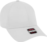 OTTO 19 1227 Ultra Fine Brushed Stretchable Superior Cotton Twill 6 Panel Low Profile Baseball Cap White White