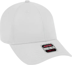 OTTO 19 1227 Ultra Fine Brushed Stretchable Superior Cotton Twill 6 Panel Low Profile Baseball Cap White White