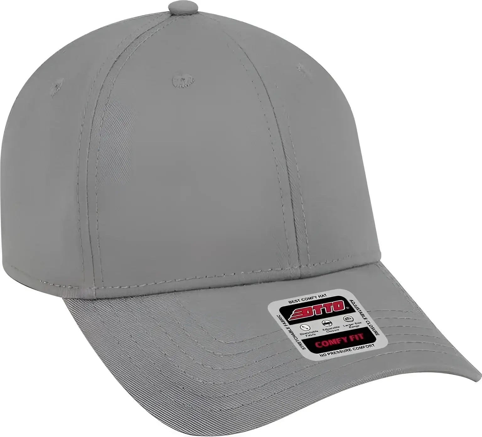 OTTO 19-1227 Ultra Fine Brushed Stretchable Superior Cotton Twill 6 Panel Low Profile Baseball Cap - Gray - Gray