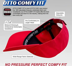 OTTO 19 1227 Ultra Fine Brushed Stretchable Superior Cotton Twill 6 Panel Low Profile Baseball Cap Red Red / One Size