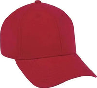 OTTO 19-1227A 6 Panel Low Profile Baseball Cap - Red - Red / One Size Fits Most