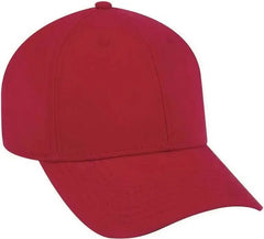 OTTO 19-1227A 6 Panel Low Profile Baseball Cap - Red - Red / One Size Fits Most
