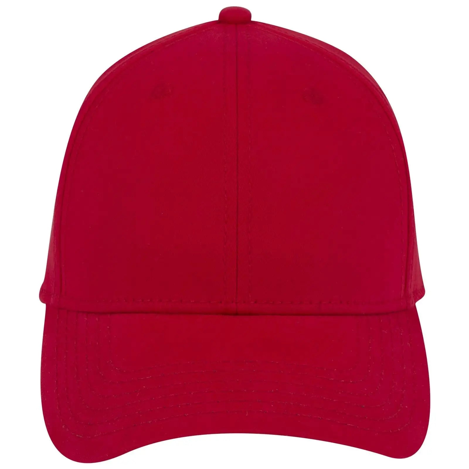 OTTO 19-1227A 6 Panel Low Profile Baseball Cap - Red - Red / 6 1/2’’ - 7 5/8’’