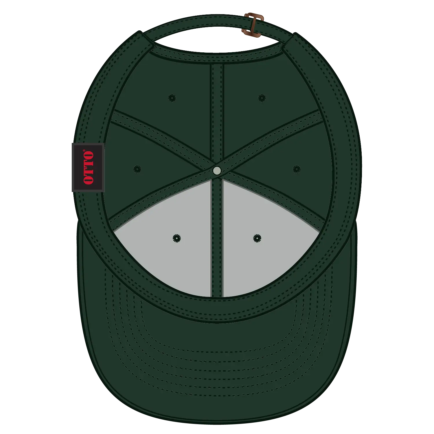 OTTO 19-1229 6 Panel Low Profile Baseball Cap - Dk. Green - Dk. Green / 6 1/2’’ - 7 5/8’’