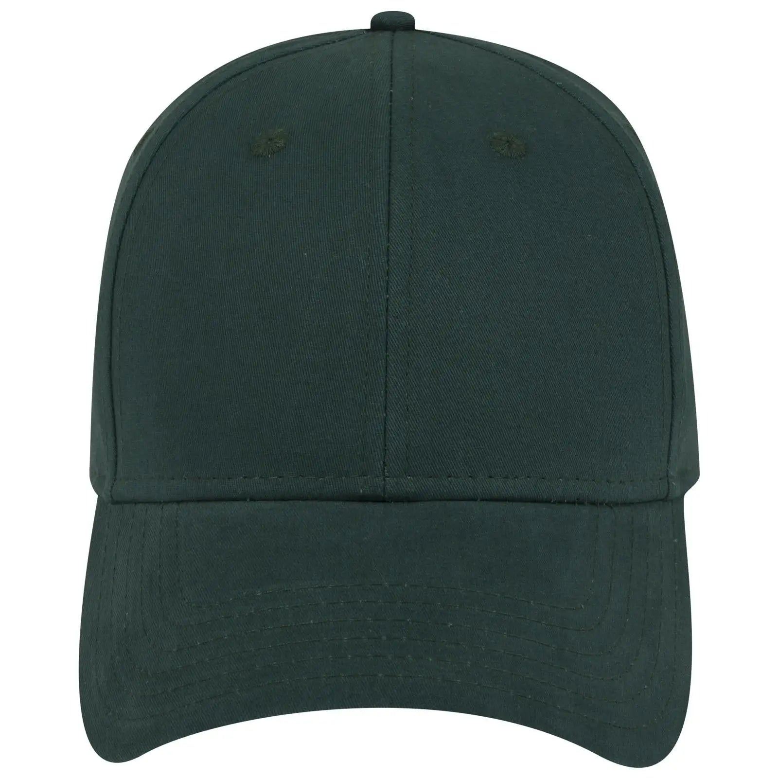 OTTO 19-1229 6 Panel Low Profile Baseball Cap - Dk. Green - Dk. Green / 6 1/2’’ - 7 5/8’’