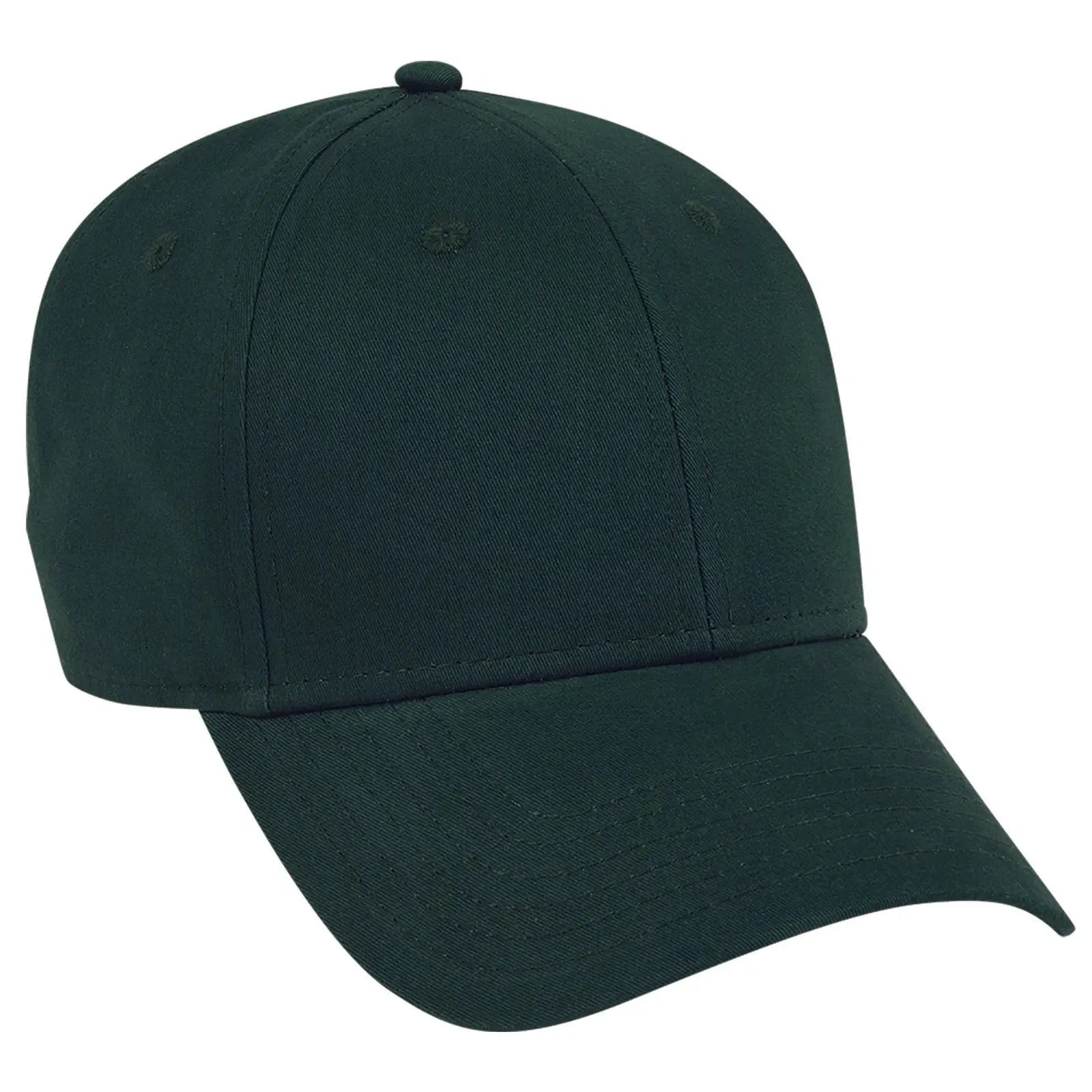 OTTO 19-1229 6 Panel Low Profile Baseball Cap - Dk. Green - Dk. Green / 6 1/2’’ - 7 5/8’’