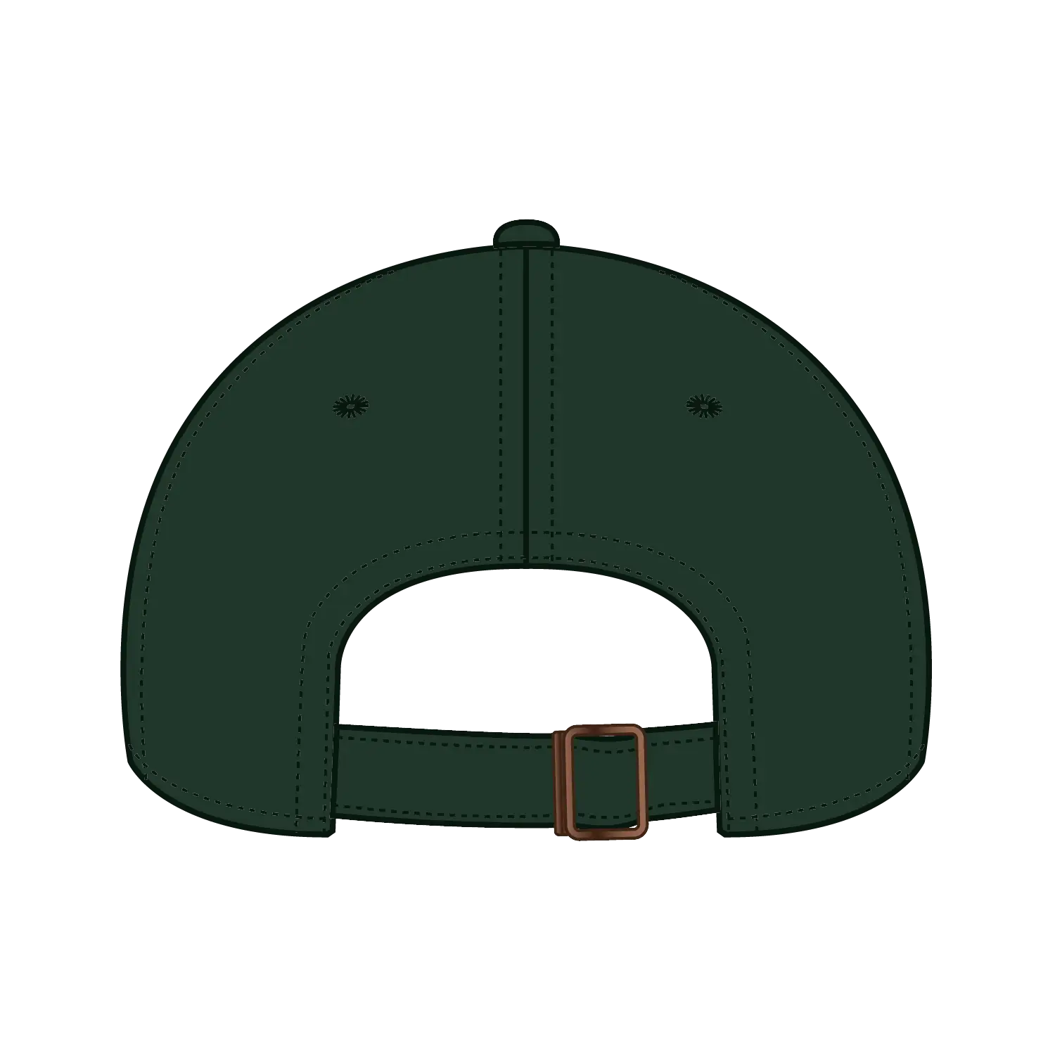 OTTO 19-1229 6 Panel Low Profile Baseball Cap - Dk. Green - Dk. Green / 6 1/2’’ - 7 5/8’’