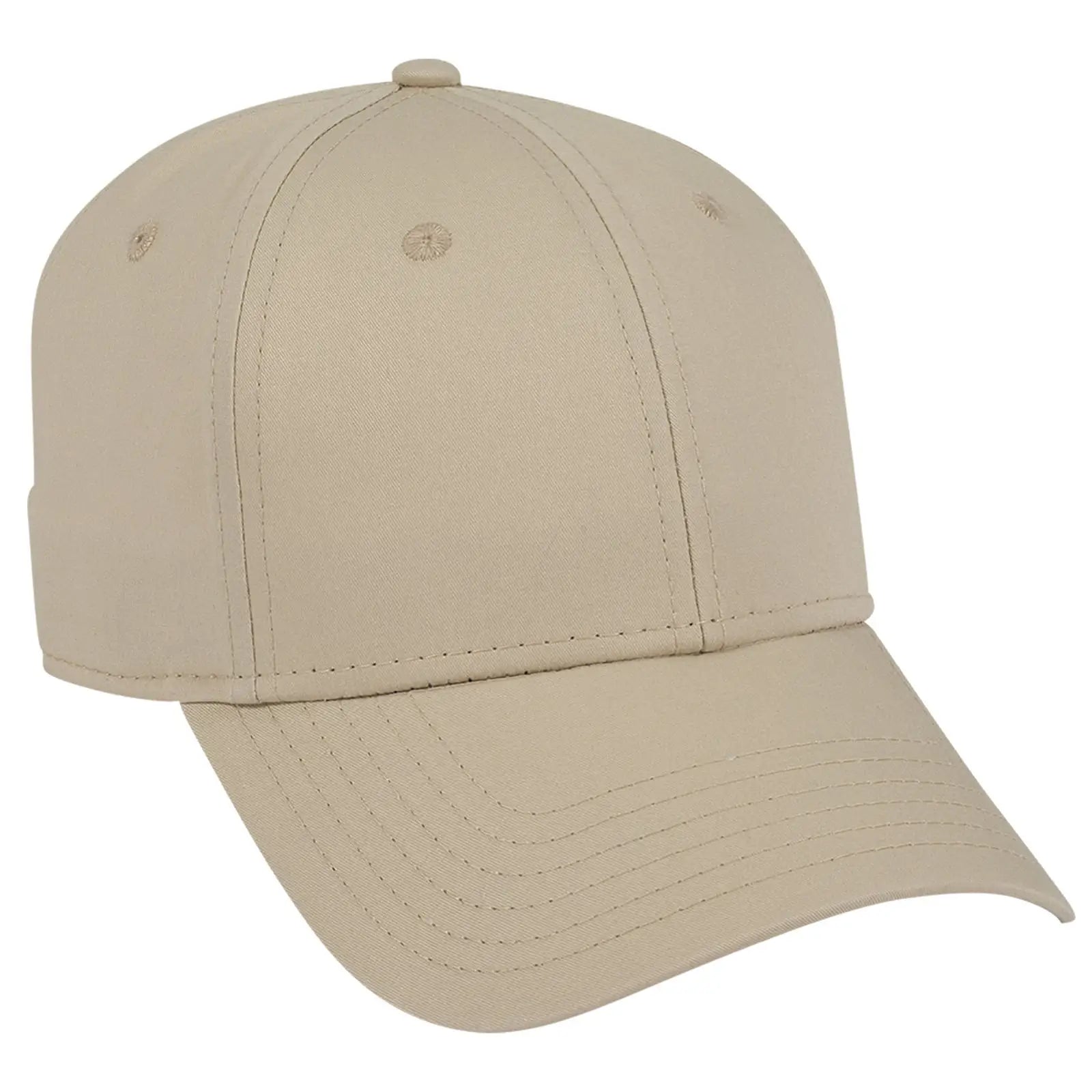OTTO 19-1229 6 Panel Low Profile Baseball Cap - Khaki - Khaki / 6 1/2’’ - 7 5/8’’