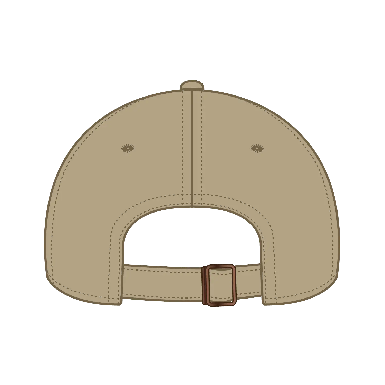 OTTO 19-1229 6 Panel Low Profile Baseball Cap - Khaki - Khaki / 6 1/2’’ - 7 5/8’’