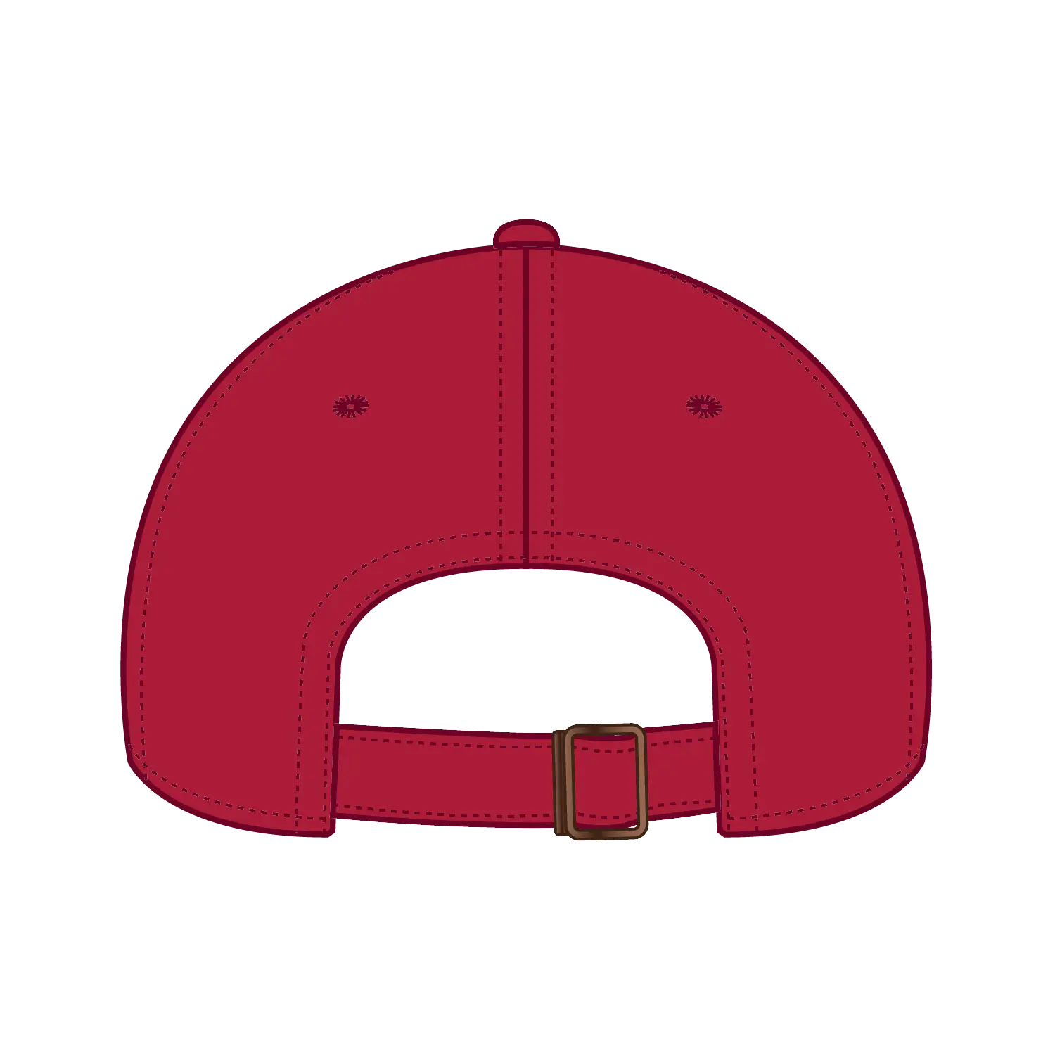 OTTO 19-1229 6 Panel Low Profile Baseball Cap - Red - Red / 6 1/2’’ - 7 5/8’’