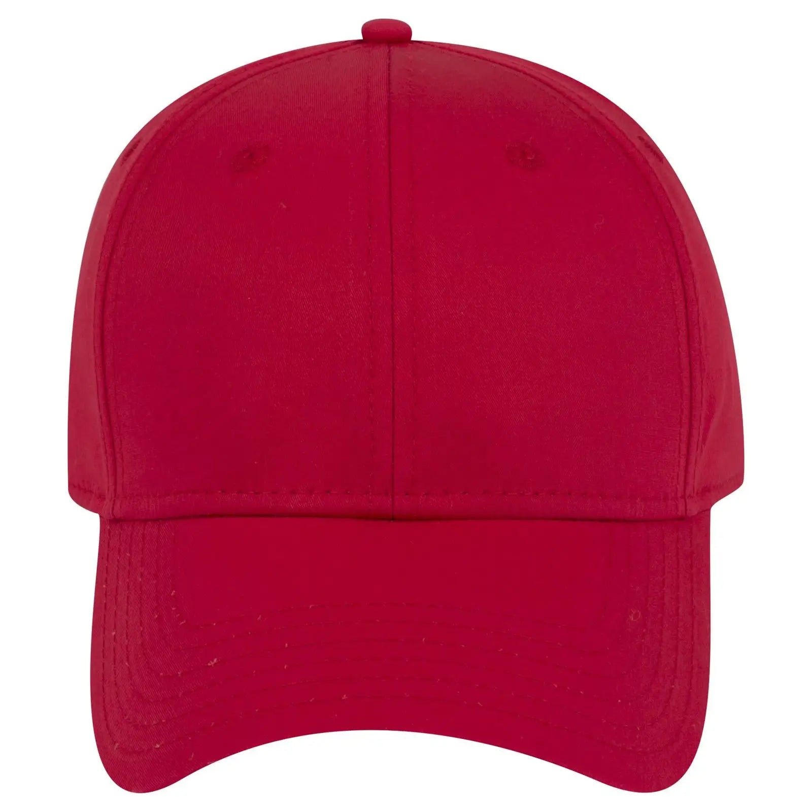 OTTO 19-1229 6 Panel Low Profile Baseball Cap - Red - Red / 6 1/2’’ - 7 5/8’’