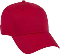 OTTO 19 1229 Superior Combed Cotton Twill 6 Panel Low Profile Baseball Cap Red Red / One Size Fits Most