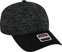 OTTO 19-1232 OTTO Comfy Fit 6 Panel Low Profile Baseball Cap - Black Heather Black - Black / One Size Fits Most