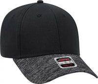 OTTO 19-1232 OTTO Comfy Fit 6 Panel Low Profile Baseball Cap - Heather Black Black - Black / One Size Fits Most