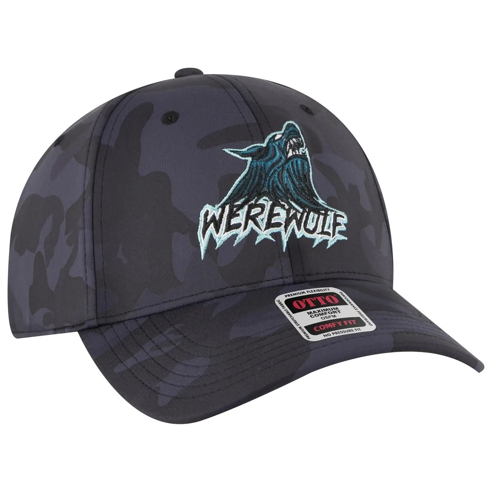 OTTO 19-1232 ’OTTO Comfy Fit’ 6 Panel Low Profile Baseball Cap - Hth.Blk/Blk - Hth.Blk/Blk / 6 1/2’’ - 7 5/8’’