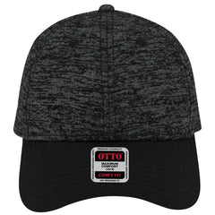 OTTO 19-1232 ’OTTO Comfy Fit’ 6 Panel Low Profile Baseball Cap - Blk/Hthr. Blk - Blk/Hthr. Blk / 6 1/2’’ - 7 5/8’’