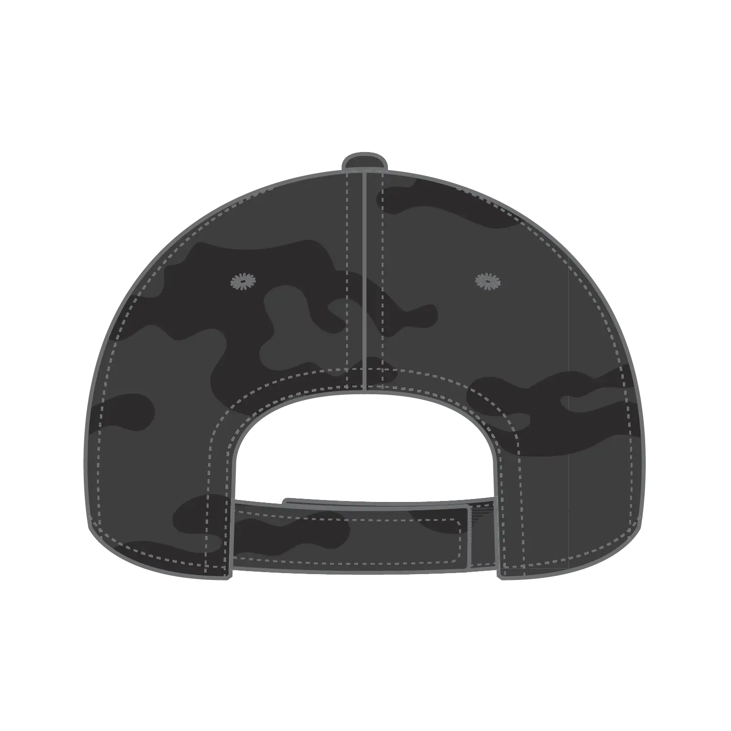 OTTO 19-1232 ’OTTO Comfy Fit’ 6 Panel Low Profile Baseball Cap - Blk/Ch.Gry - Blk/Ch.Gry / 6 1/2’’ - 7 5/8’’