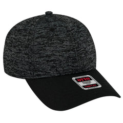 OTTO 19-1232 ’OTTO Comfy Fit’ 6 Panel Low Profile Baseball Cap - Blk/Hthr. Blk - Blk/Hthr. Blk / 6 1/2’’ - 7 5/8’’