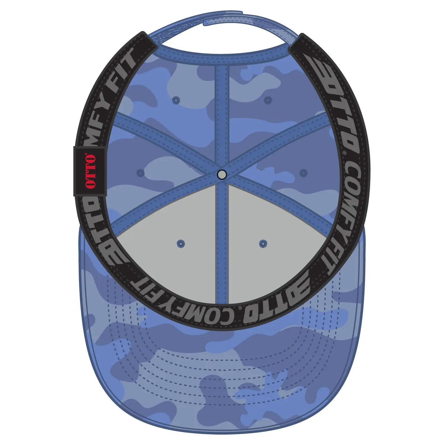 OTTO 19-1232 ’OTTO Comfy Fit’ 6 Panel Low Profile Baseball Cap - Cb.Blu/Sk.Blu - Cb.Blu/Sk.Blu / 6 1/2’’ - 7 5/8’’