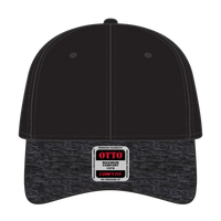 OTTO 19-1232 ’OTTO Comfy Fit’ 6 Panel Low Profile Baseball Cap - Hth.Blk/Blk - Hth.Blk/Blk / 6 1/2’’ - 7 5/8’’