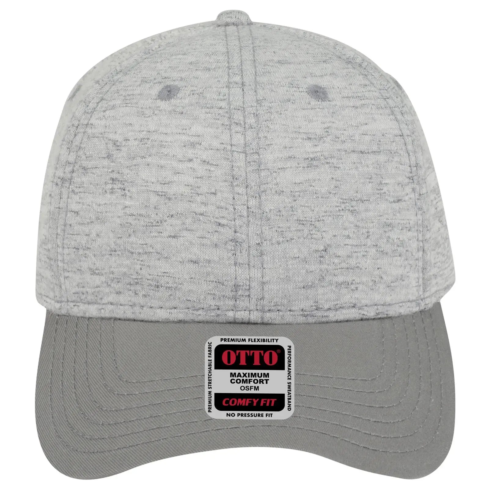 OTTO 19-1232 ’OTTO Comfy Fit’ 6 Panel Low Profile Baseball Cap - Gry/H. Gry - Gry/H. Gry / 6 1/2’’ - 7 5/8’’