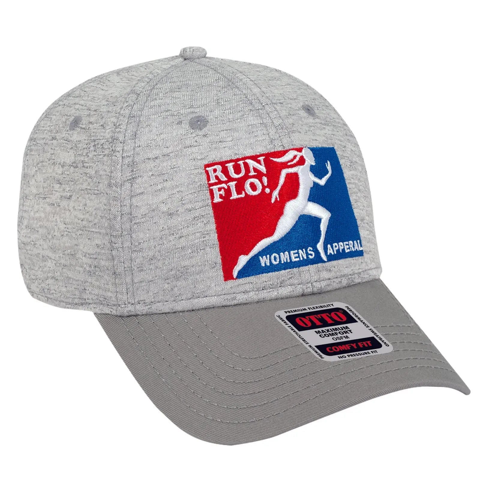 OTTO 19-1232 ’OTTO Comfy Fit’ 6 Panel Low Profile Baseball Cap - Gry/H. Gry - Gry/H. Gry / 6 1/2’’ - 7 5/8’’