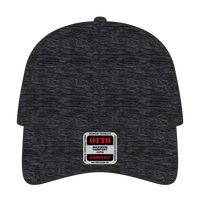OTTO 19-1232 ’OTTO Comfy Fit’ 6 Panel Low Profile Baseball Cap - Heath. Black - Heath. Black / 6 1/2’’ - 7 5/8’’