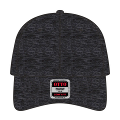OTTO 19-1232 ’OTTO Comfy Fit’ 6 Panel Low Profile Baseball Cap - Heath. Black - Heath. Black / 6 1/2’’ - 7 5/8’’