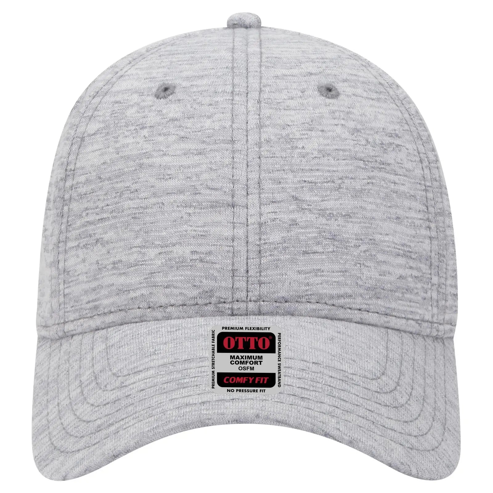 OTTO 19-1232 ’OTTO Comfy Fit’ 6 Panel Low Profile Baseball Cap - Heath. Gray - Heath. Gray / 6 1/2’’ - 7 5/8’’