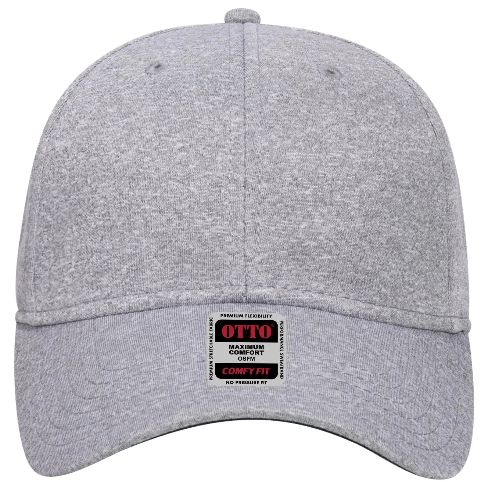 OTTO 19-1232 ’OTTO Comfy Fit’ 6 Panel Low Profile Baseball Cap - Heath. Gray - Heath. Gray / 6 1/2’’ - 7 5/8’’