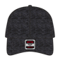 OTTO 19-1232 ’OTTO Comfy Fit’ 6 Panel Low Profile Baseball Cap - Heath. Black - Heath. Black / 6 1/2’’ - 7 5/8’’