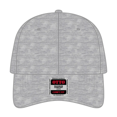 OTTO 19-1232 ’OTTO Comfy Fit’ 6 Panel Low Profile Baseball Cap - Heath. Gray - Heath. Gray / 6 1/2’’ - 7 5/8’’