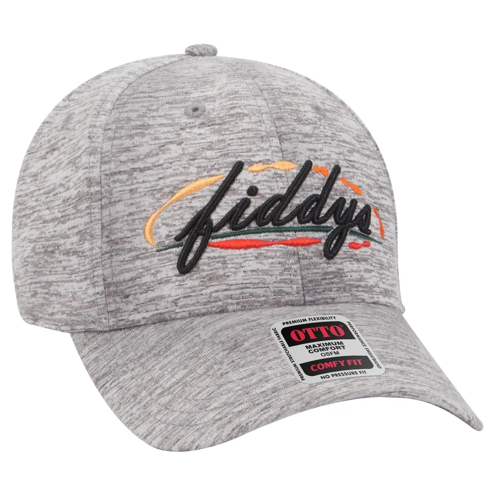OTTO 19-1232 ’OTTO Comfy Fit’ 6 Panel Low Profile Baseball Cap - Heath. Gray - Heath. Gray / 6 1/2’’ - 7 5/8’’