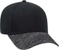OTTO 19-1232A 6 Panel Low Profile Baseball Cap - Black Heather Black - Black / One Size Fits Most