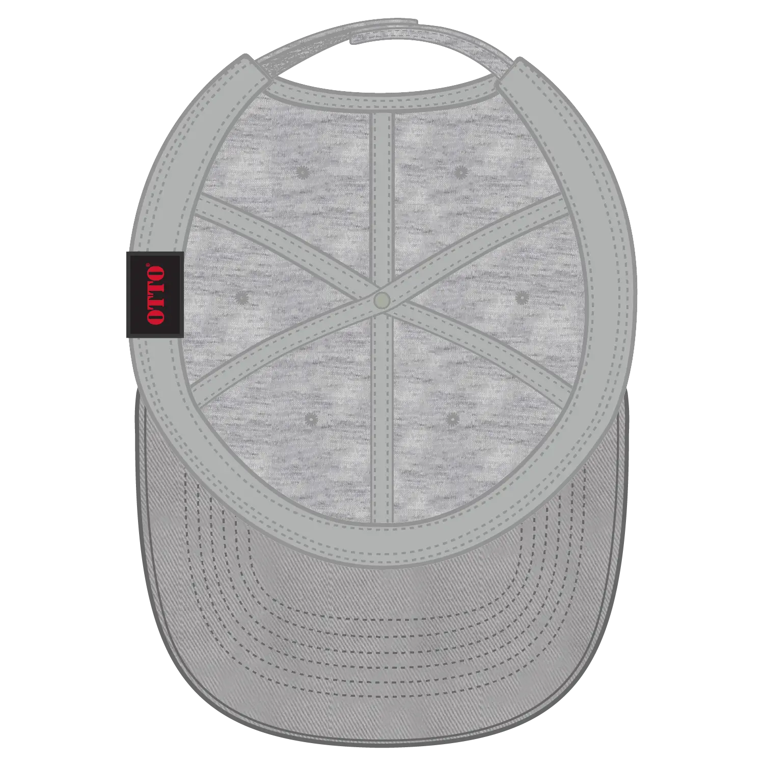 OTTO 19-1232A 6 Panel Low Profile Baseball Cap - Gry/H. Gry - Gry/H. Gry / 6 1/2’’ - 7 5/8’’