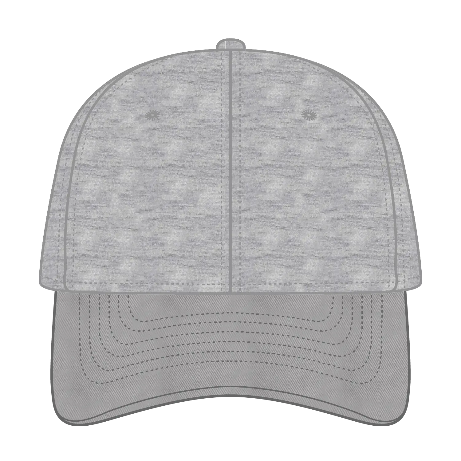 OTTO 19-1232A 6 Panel Low Profile Baseball Cap - Gry/H. Gry - Gry/H. Gry / 6 1/2’’ - 7 5/8’’