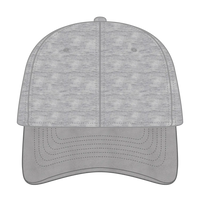 OTTO 19-1232A 6 Panel Low Profile Baseball Cap - Gry/H. Gry - Gry/H. Gry / 6 1/2’’ - 7 5/8’’
