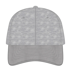 OTTO 19-1232A 6 Panel Low Profile Baseball Cap - Gry/H. Gry - Gry/H. Gry / 6 1/2’’ - 7 5/8’’