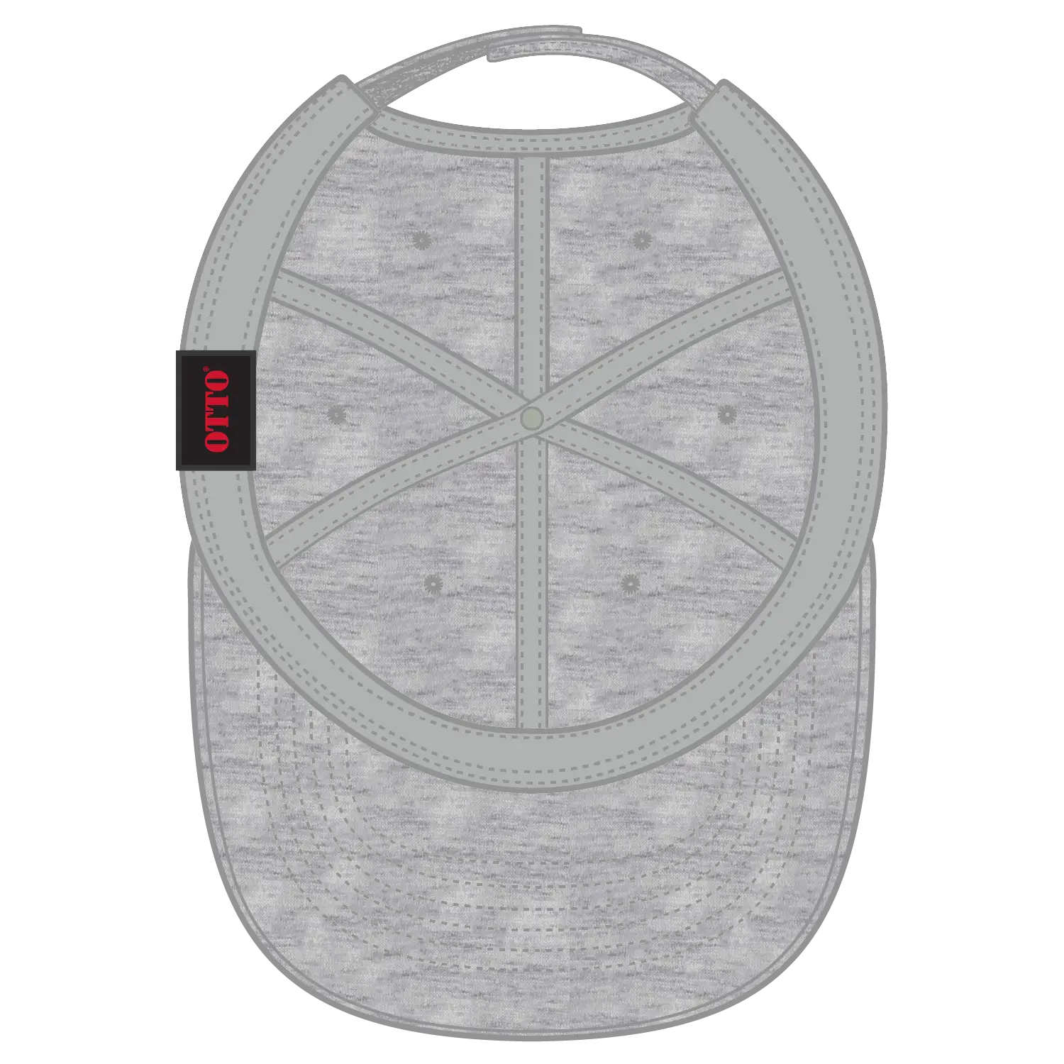 OTTO 19-1232A 6 Panel Low Profile Baseball Cap - Heath. Gray - Heath. Gray / 6 1/2’’ - 7 5/8’’