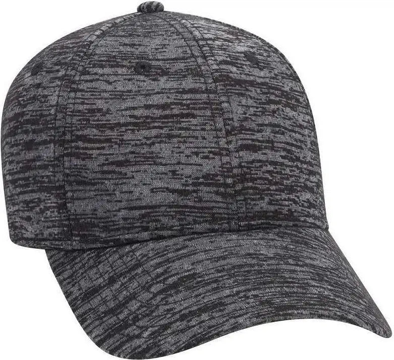 OTTO 19-1232A 6 Panel Low Profile Baseball Cap - Heather Black - Black / One Size Fits Most