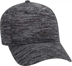 OTTO 19-1232A 6 Panel Low Profile Baseball Cap - Heather Black - Black / One Size Fits Most