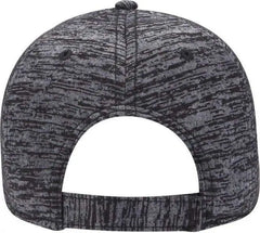 OTTO 19-1232A 6 Panel Low Profile Baseball Cap - Heather Black - Black / One Size Fits Most