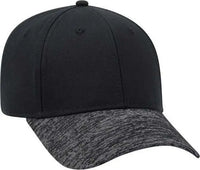 OTTO 19-1232A 6 Panel Low Profile Baseball Cap - Heather Black Black - Black / One Size Fits Most